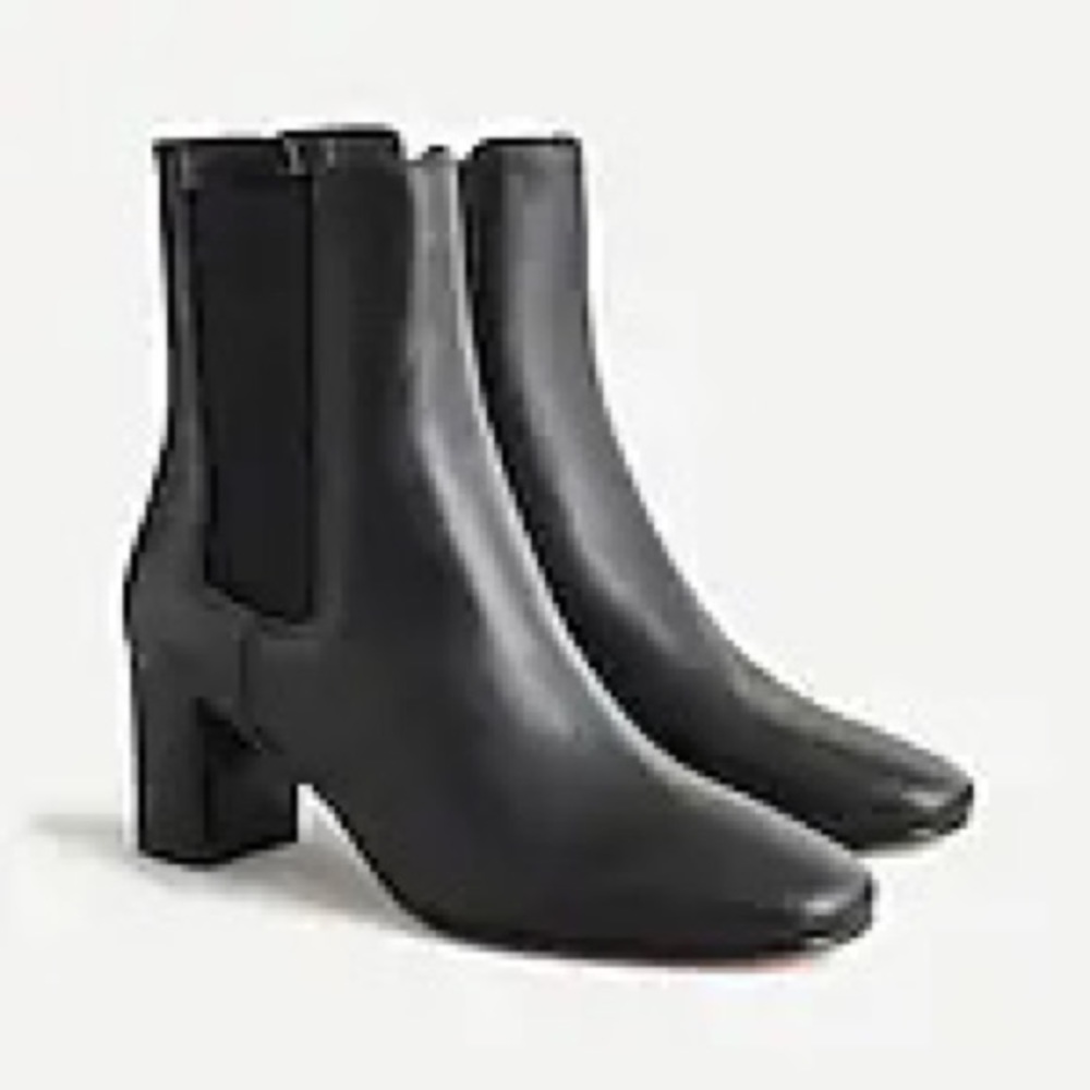 J.Crew Willa leather stacked-heel boots AQ763